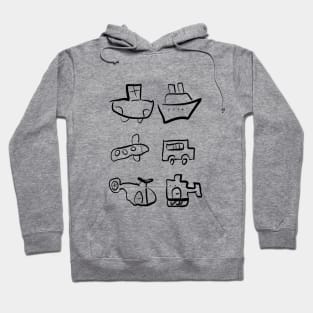 transportation kids drawing Hoodie